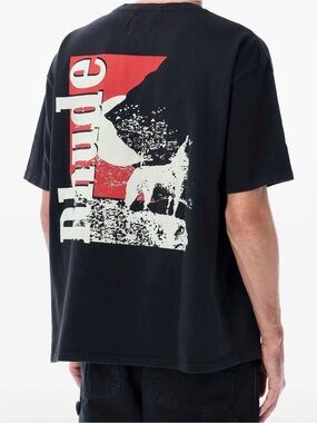 Rhude Moonlight Wolf Tee Black, Size Small